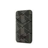 Apple iPhone 17 Pro Kılıf Lacoste Orjinal Lisanslı M-safe Şarj Özellikli PU Deri Tasarımlı Kartlıklı Karışık Monogram Desenli Kapak