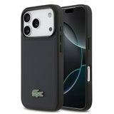 Apple iPhone 17 Pro Kılıf Lacoste Orjinal Lisanslı M-safe Şarj Özellikli PU Pike Desenli Metal Logolu Kapak