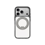 Apple iPhone 17 Pro Kılıf M-Safe Şarj Özellikli Airbag Tasarımlı Standlı AmazingThing Titan Pro MagSpin Kapak