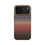 Apple iPhone 17 Pro Kılıf M-safe Şarj Özellikli Aramid Fiber Pitaka Military-Grade Sunset-Moonrise Serisi Kapak