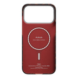 Apple iPhone 17 Pro Kılıf M-safe Şarj Özellikli Aramid Fiber Pitaka Tactile Woven Monogram Serisi Kapak