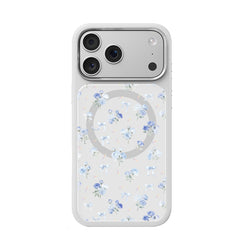 Apple iPhone 17 Pro Kılıf M-safe Şarj Özellikli Çiçek Tasarımlı Mutural Flower Serisi Kapak