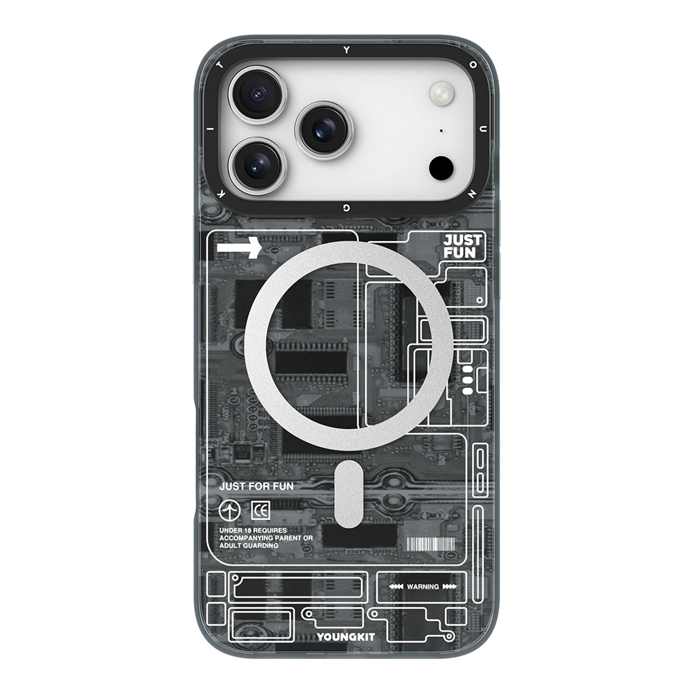 Apple iPhone 17 Pro Kılıf M-safe Şarj Özellikli Kamera Denetim Butonlu Youngkit Technology Serisi Kapak