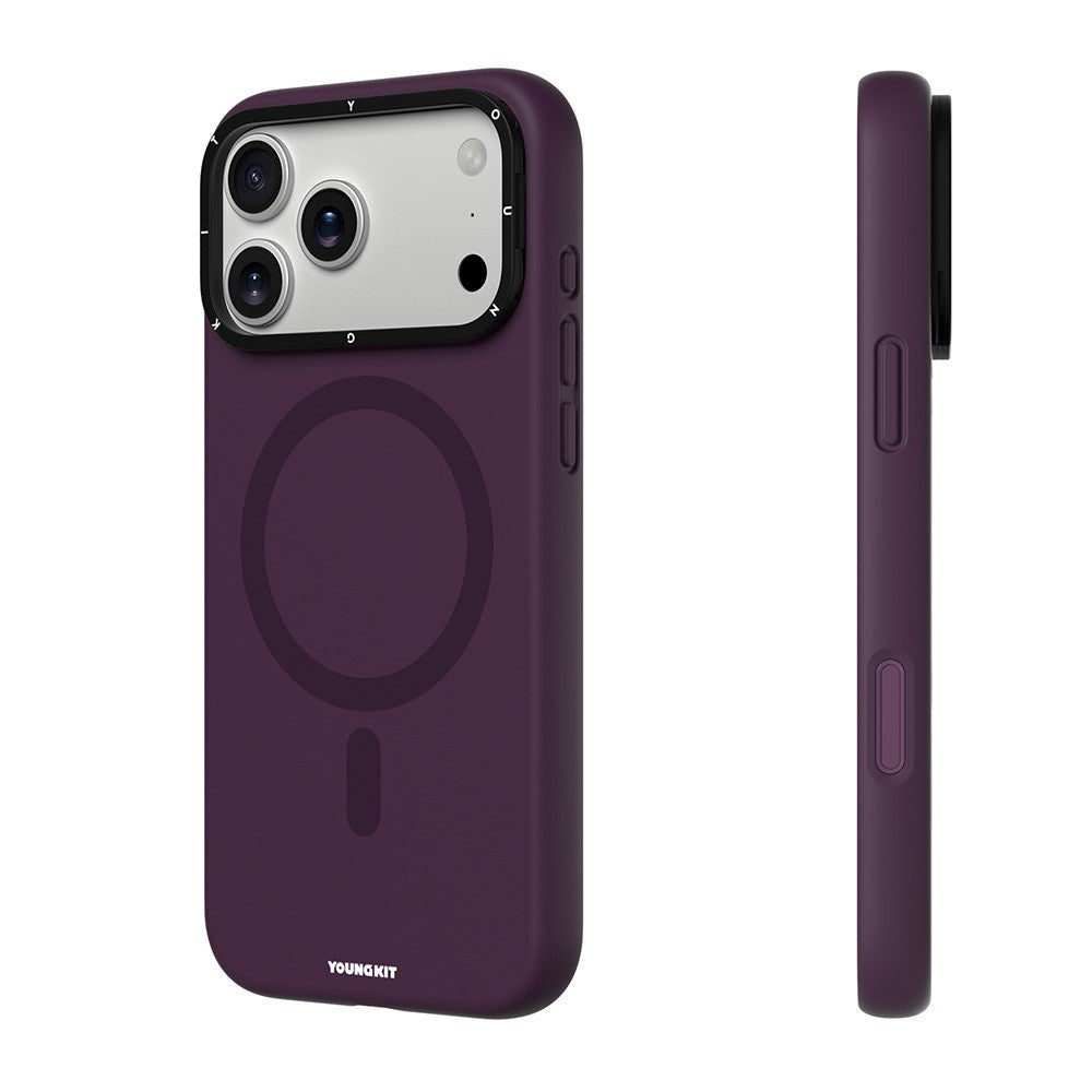 Apple iPhone 17 Pro Kılıf M-safe Şarj Özellikli Kamera Standlı Youngkit Bitty Cream Kapak