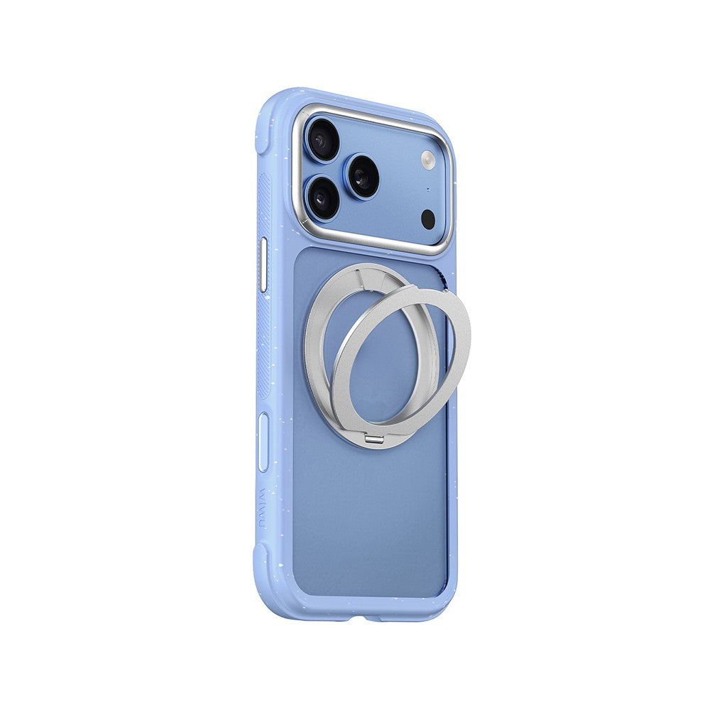 Apple iPhone 17 Pro Kılıf M-safe Şarj Özellikli Wiwu AA-203 AeroArmor Ultra Serisi Airbag Tasarımlı Standlı Kapak