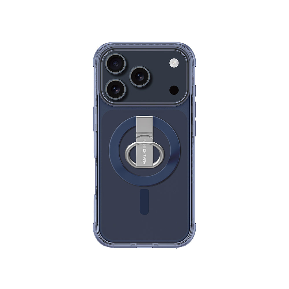 Apple iPhone 17 Pro Kılıf M-safe Şarj Özellikli Yüzük Standlı Amazingthing Titan Pro Serisi Kapak
