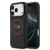 Apple iPhone 17 Pro Kılıf Redbull Orjinal Lisanslı M-safe Şarj Özellikli Kırmızı Halka ve Logo Kabartmalı PU Deri Kapak
