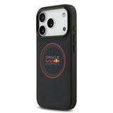 Apple iPhone 17 Pro Kılıf Redbull Orjinal Lisanslı M-safe Şarj Özellikli Kırmızı Halka ve Logo Kabartmalı PU Deri Kapak