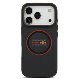Apple iPhone 17 Pro Kılıf Redbull Orjinal Lisanslı M-safe Şarj Özellikli Kırmızı Halka ve Logo Kabartmalı PU Deri Kapak