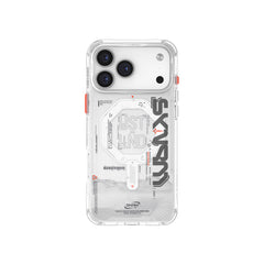 Apple iPhone 17 Pro Kılıf Skinarma M-safe Şarj Özellikli Yazı Desenli Airbag Tasarımlı Sonix Kapak