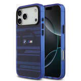 Apple iPhone 17 Pro Max Kılıf BMW Orjinal Lisanslı M-safe Şarj Özellikli Metal Kamera Butonlu Yatay Şeritli M Dizayn Kapak