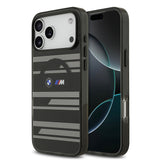 Apple iPhone 17 Pro Max Kılıf BMW Orjinal Lisanslı M-safe Şarj Özellikli Metal Kamera Butonlu Yatay Şeritli M Dizayn Kapak