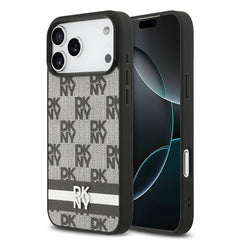 Apple iPhone 17 Pro Max Kılıf DKNY Orjinal Lisanslı M-safe Şarj Özellikli 3D Yazılı Metal Logolu Kapak