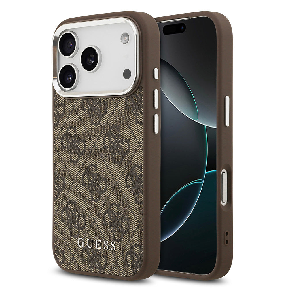 Apple iPhone 17 Pro Max Kılıf Guess Orjinal Lisanslı M-safe Şarj Özellikli 4G Klasik Yazı Logolu Kapak