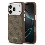 Apple iPhone 17 Pro Max Kılıf Guess Orjinal Lisanslı M-safe Şarj Özellikli 4G Klasik Yazı Logolu Kapak