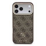 Apple iPhone 17 Pro Max Kılıf Guess Orjinal Lisanslı M-safe Şarj Özellikli Askılı ve 4G Metal Logolu Kartlıklı Kapak