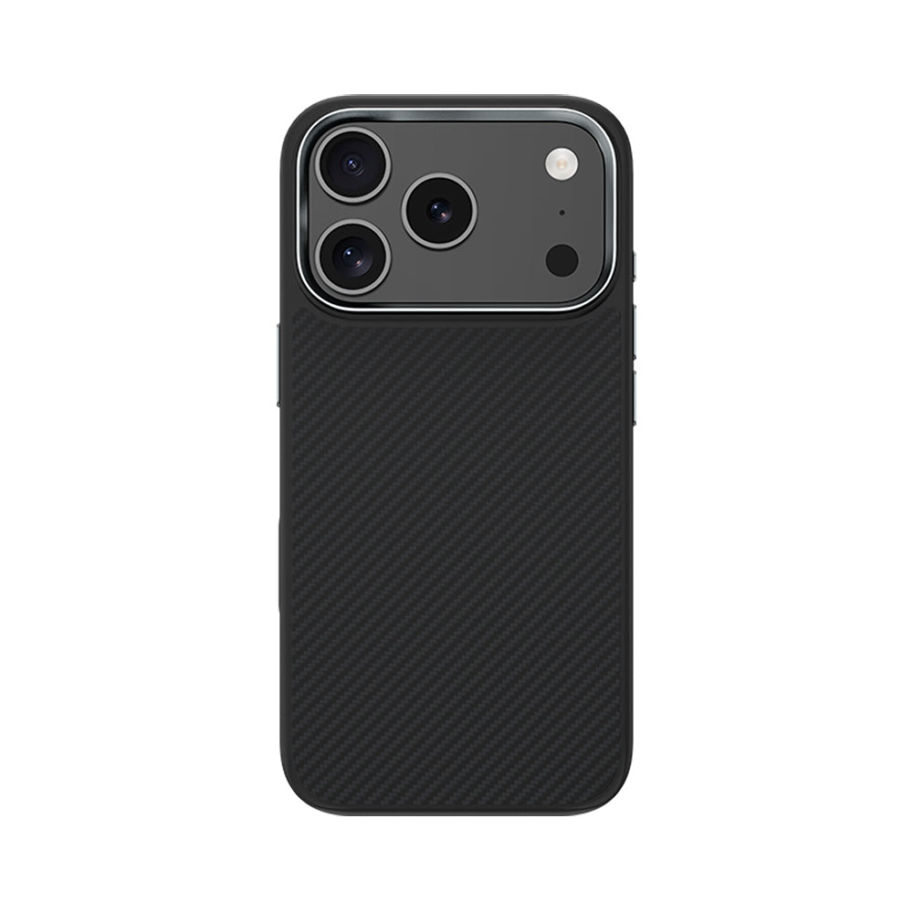 Apple iPhone 17 Pro Max Kılıf Karbon Fiber M-safe Şarj Özellikli Benks Hybrid ArmorPro 600D Kevlar Kapak