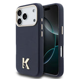 Apple iPhone 17 Pro Max Kılıf Karl Lagerfeld Orjinal Lisanslı M-safe Şarj Özellikli Gold Kamera Çerçeveli KHEAD Metal Logolu PU Deri Kapak
