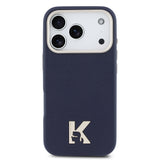 Apple iPhone 17 Pro Max Kılıf Karl Lagerfeld Orjinal Lisanslı M-safe Şarj Özellikli Gold Kamera Çerçeveli KHEAD Metal Logolu PU Deri Kapak