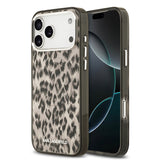 Apple iPhone 17 Pro Max Kılıf Karl Lagerfeld Orjinal Lisanslı M-safe Şarj Özellikli IML Leopar Baskılı Kapak