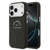 Apple iPhone 17 Pro Max Kılıf Karl Lagerfeld Orjinal Lisanslı M-safe Şarj Özellikli Metal Kamera ve Buton Tasarımlı Paris RSG PU Deri Kapak