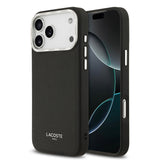Apple iPhone 17 Pro Max Kılıf Lacoste Orjinal Lisanslı M-safe Şarj Özellikli Champs Elysees PU Deri Tasarımlı Kapak