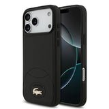 Apple iPhone 17 Pro Max Kılıf Lacoste Orjinal Lisanslı M-safe Şarj Özellikli PU Deri Tasarımlı Metal Logolu Kapak