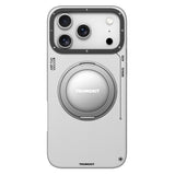 Apple iPhone 17 Pro Max Kılıf M-safe Şarj Özellikli 360 Derece Standlı Basit Mat Deri Desenli Youngkit Tech Leather Serisi Kapak