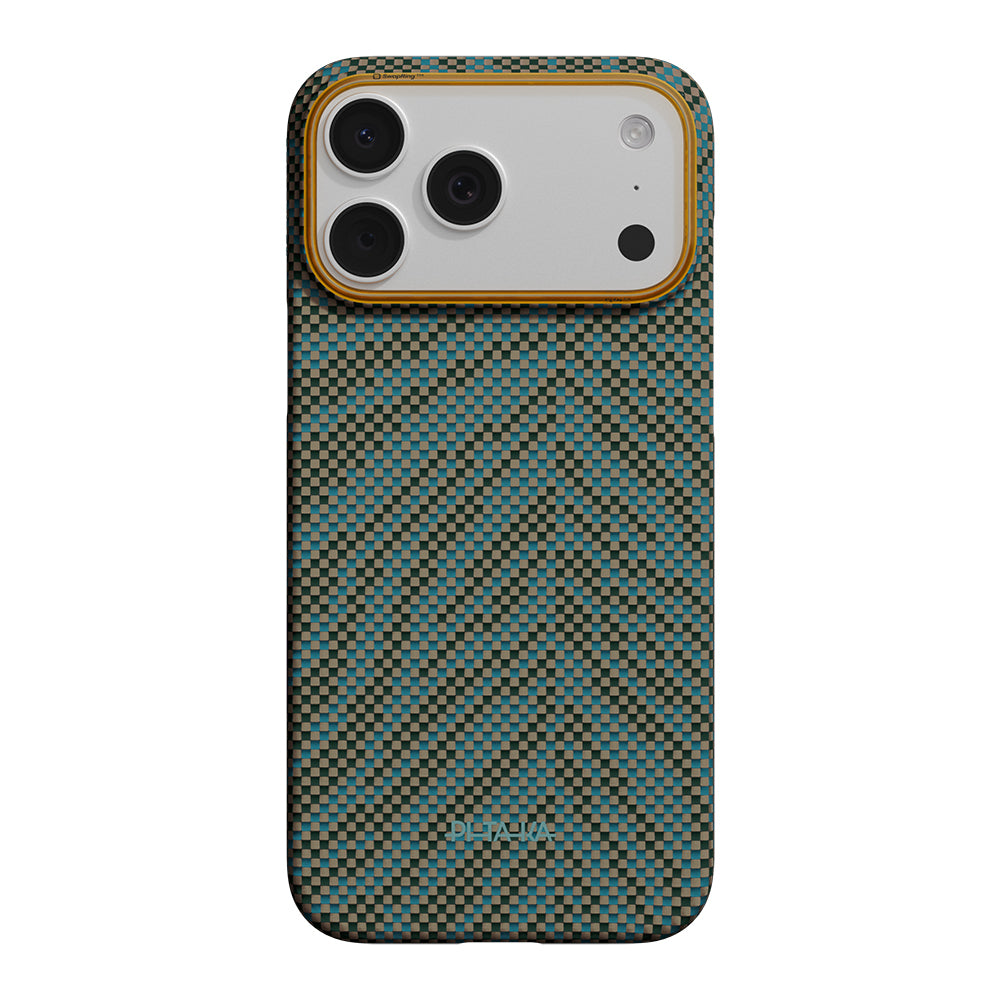 Apple iPhone 17 Pro Max Kılıf M-safe Şarj Özellikli Aramid Fiber Pitaka Breath of Veins Serisi Kapak