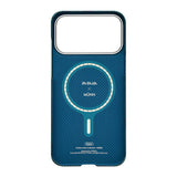 Apple iPhone 17 Pro Max Kılıf M-safe Şarj Özellikli Aramid Fiber Pitaka Flora in Grid Serisi Kapak