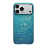 Apple iPhone 17 Pro Max Kılıf M-safe Şarj Özellikli Aramid Fiber Pitaka Glints of Gold Ultra Slim Serisi Kapak