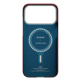Apple iPhone 17 Pro Max Kılıf M-safe Şarj Özellikli Aramid Fiber Pitaka Harvard University Serisi Kapak