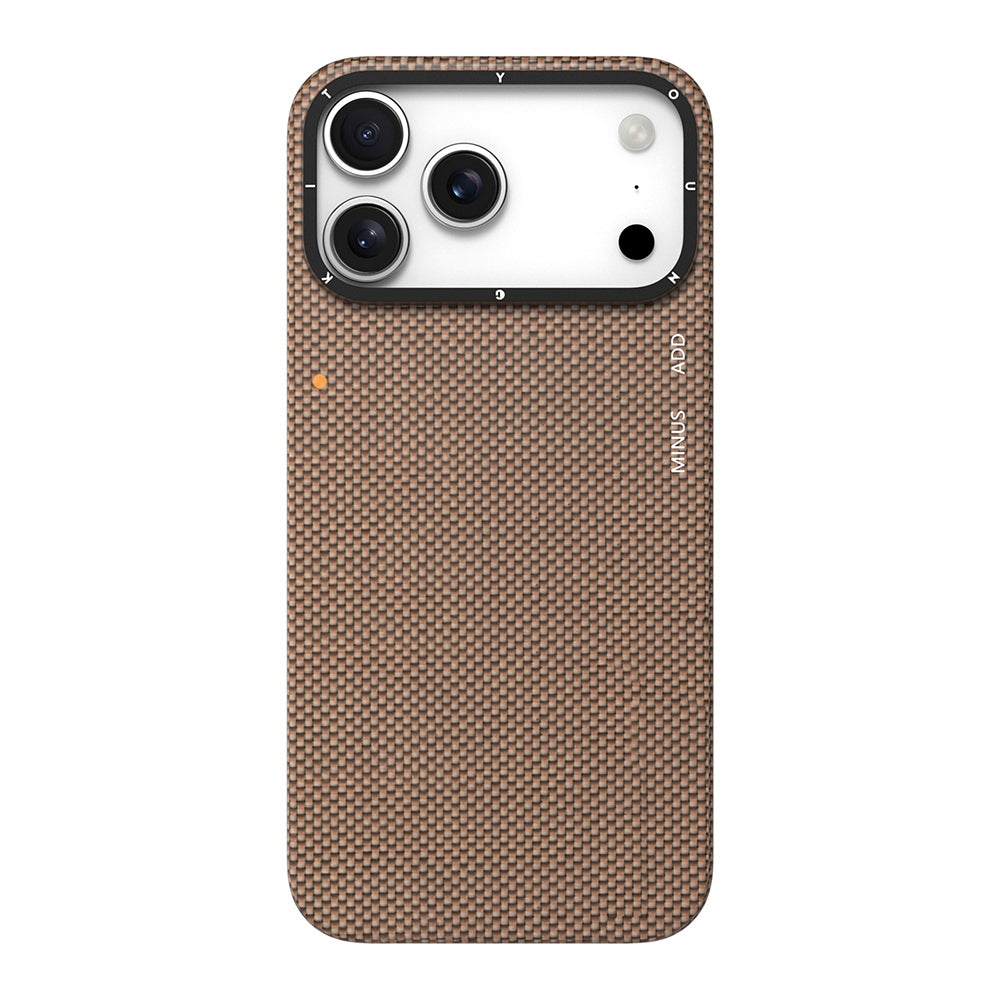 Apple iPhone 17 Pro Max Kılıf M-safe Şarj Özellikli Aramid Fiber Youngkit 1500D Kevlar Extreme Wing Titanyum-Gold Serisi Kapak