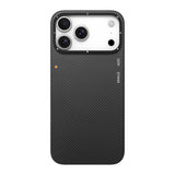Apple iPhone 17 Pro Max Kılıf M-safe Şarj Özellikli Aramid Fiber Youngkit 1500D Kevlar Extreme Wing Titanyum-Gold Serisi Kapak