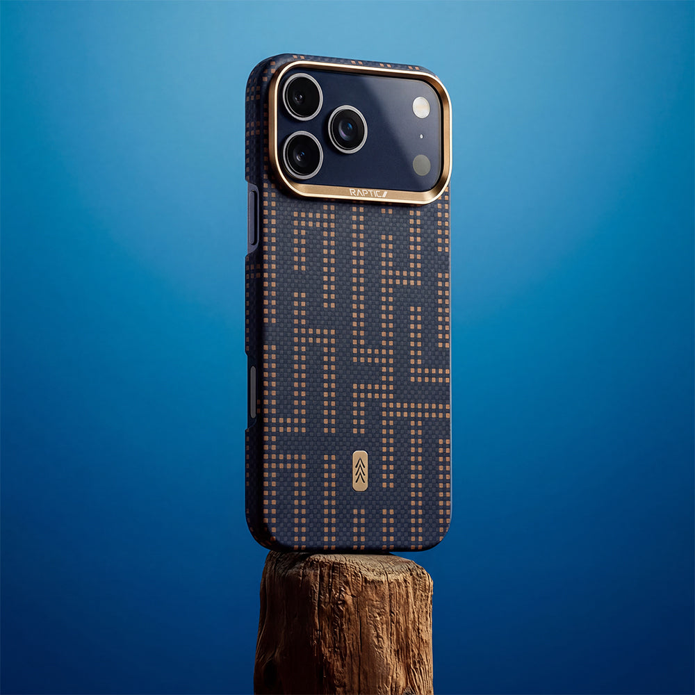 Apple iPhone 17 Pro Max Kılıf M-safe Şarj Özellikli Raptic Aramid Skin Serisi Karbon Kapak