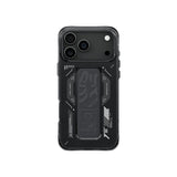Apple iPhone 17 Pro Max Kılıf M-safe Şarj Özellikli Teknoloji Desenli Skinarma Helio Mag Charge Standlı Kapak