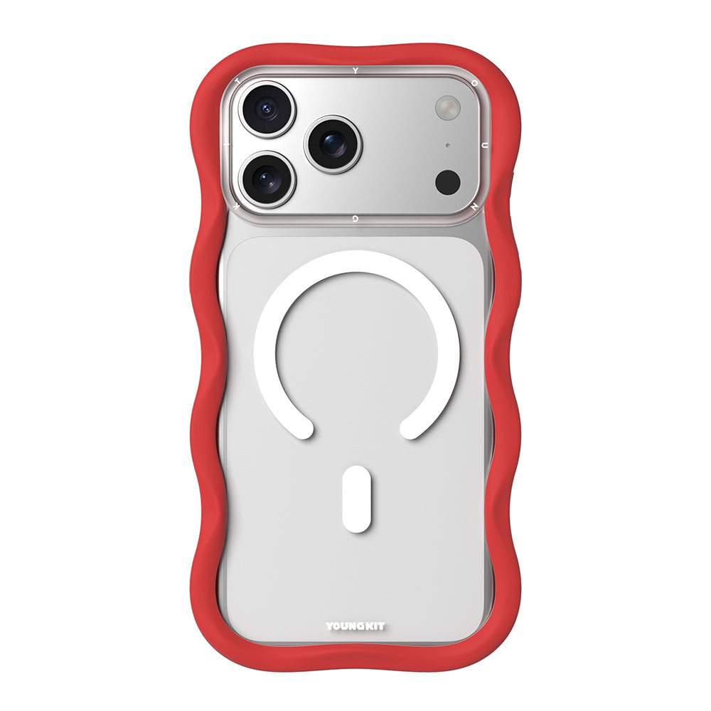 Apple iPhone 17 Pro Max Kılıf M-safe Şarj Özellikli Youngkit Wave Clear Serisi Kapak