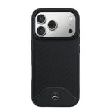 Apple iPhone 17 Pro Max Kılıf Mercedes Benz Orjinal Lisanslı M-safe Şarj Özellikli 3D Metal Logolu Wood Deri Dokumalı Kapak