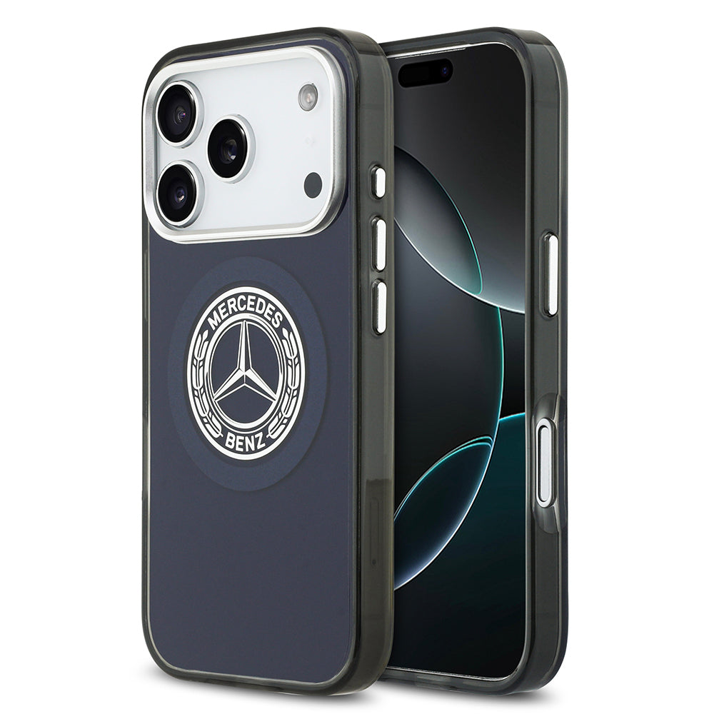 Apple iPhone 17 Pro Max Kılıf Mercedes Benz Orjinal Lisanslı M-safe Şarj Özellikli Çift Katmanlı PC Nostaljik Yıldız Dizayn Kapak