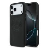 Apple iPhone 17 Pro Max Kılıf Mercedes Benz Orjinal Lisanslı M-safe Şarj Özellikli Hakiki Deri Nostaljik Yıldız Dizayn Kapak