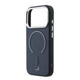 Apple iPhone 17 Pro Max Kılıf Mercedes Benz Orjinal Lisanslı M-safe Şarj Özellikli Metal Yıldız Logolu Kabartmalı Deri Kapak