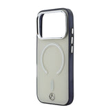 Apple iPhone 17 Pro Max Kılıf Mercedes Benz Orjinal Lisanslı M-safe Şarj Özellikli Saydam Yüzey İkonik 3D Metal Logolu Kapak