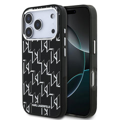 Apple iPhone 17 Pro Max Kılıf Orjinal Lisanslı M-safe Şarj Özellikli Karl Lagerfeld IML Baskılı Monogram Dizayn Kapak