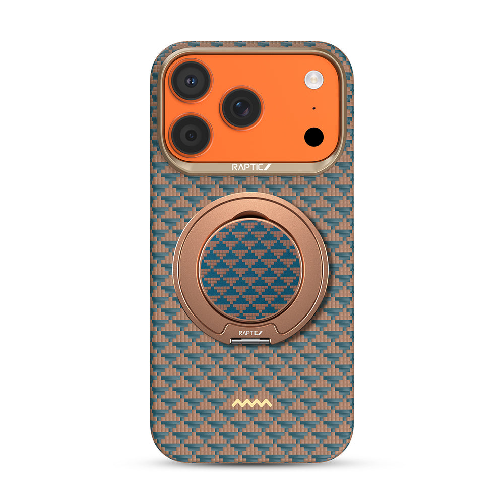 Apple iPhone 17 Pro Max Kılıf Raptic 2in1 Bundle Kit Aramid Skin Destiny Serisi Stand ve Kapak