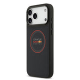 Apple iPhone 17 Pro Max Kılıf Redbull Orjinal Lisanslı M-safe Şarj Özellikli Kırmızı Halka ve Logo Kabartmalı PU Deri Kapak