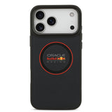 Apple iPhone 17 Pro Max Kılıf Redbull Orjinal Lisanslı M-safe Şarj Özellikli Kırmızı Halka ve Logo Kabartmalı PU Deri Kapak