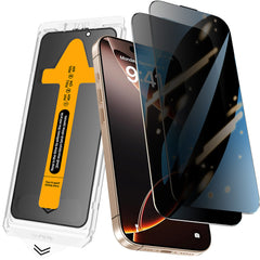 Apple iPhone 17 Pro Max Zore 2.5D Oliv Privacy Temperli Cam Ekran Koruyucu + Kolay Uygulama Aparatı