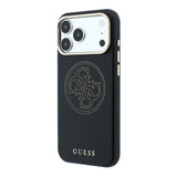 Apple iPhone 18 Pro Kılıf Guess Orjinal Lisanslı M-safe Şarj Özellikli PU Delikli 4G ve Yazı Logolu Kapak