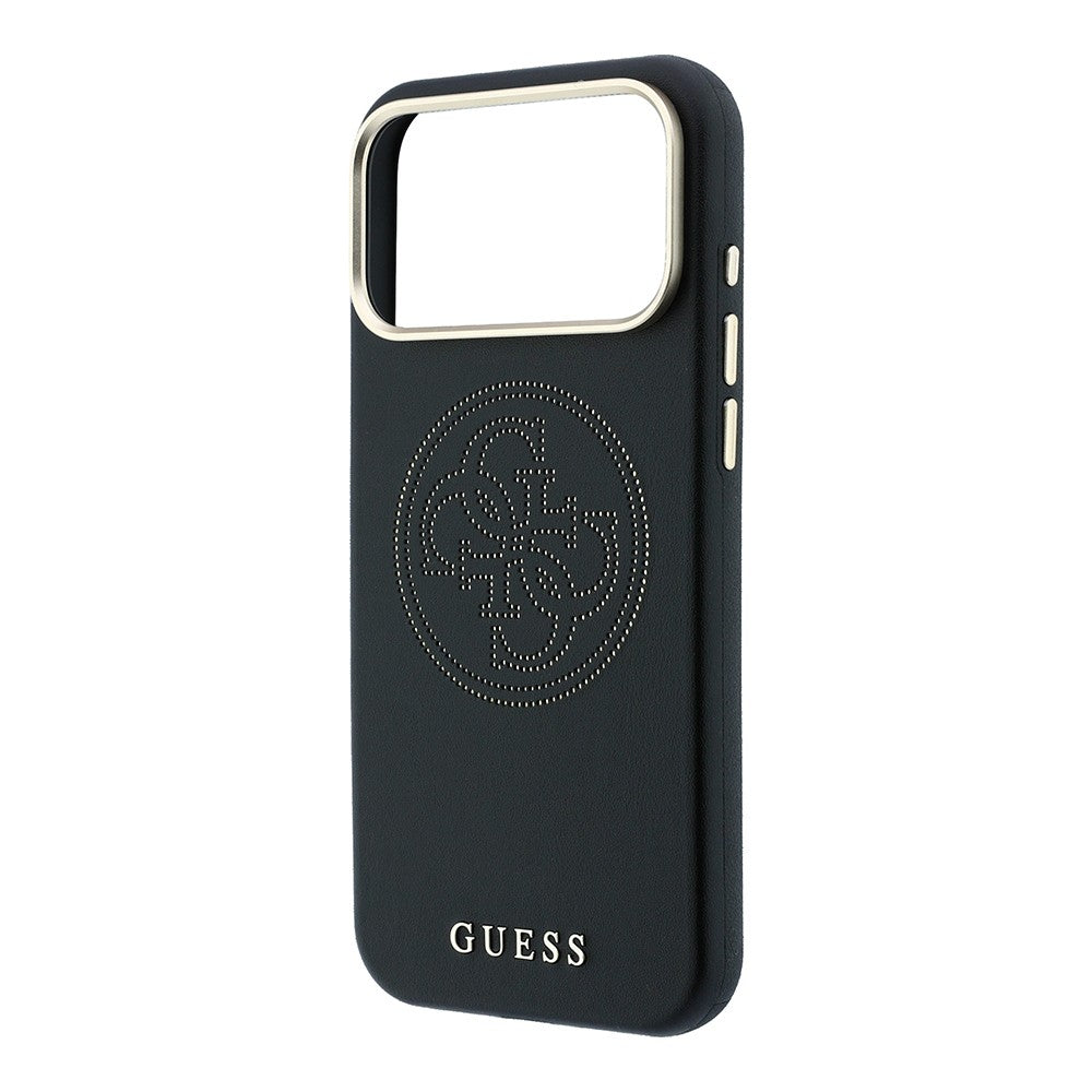 Apple iPhone 18 Pro Kılıf Guess Orjinal Lisanslı M-safe Şarj Özellikli PU Delikli 4G ve Yazı Logolu Kapak