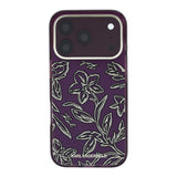 Apple iPhone 18 Pro Kılıf Karl Lagerfeld Orjinal Lisanslı M-safe Şarj Özellikli Gold Metal Kamera Çerçeveli Çiçek Tasarımlı Kapak